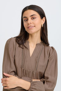 FRANSA Gida Blouse - Driftwood