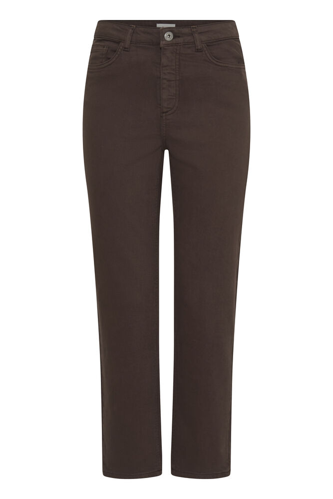 ICHI Ziggy Raven Cropped Jeans - Coffee Bean