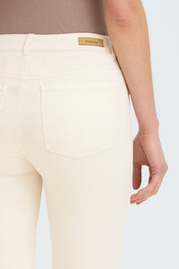 FRANSA Luxe Elli Capri Jeans - Cream