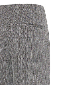 ICHI Kate Jacquard Trouser - Black Herringbone