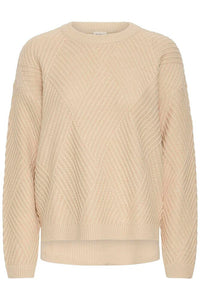 FRANSA Crew Neck Jumper - Tan