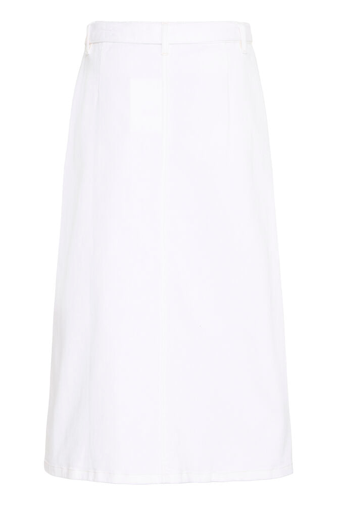 ICHI Ziggy Denim Skirt - White