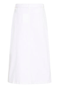 ICHI Ziggy Denim Skirt - White