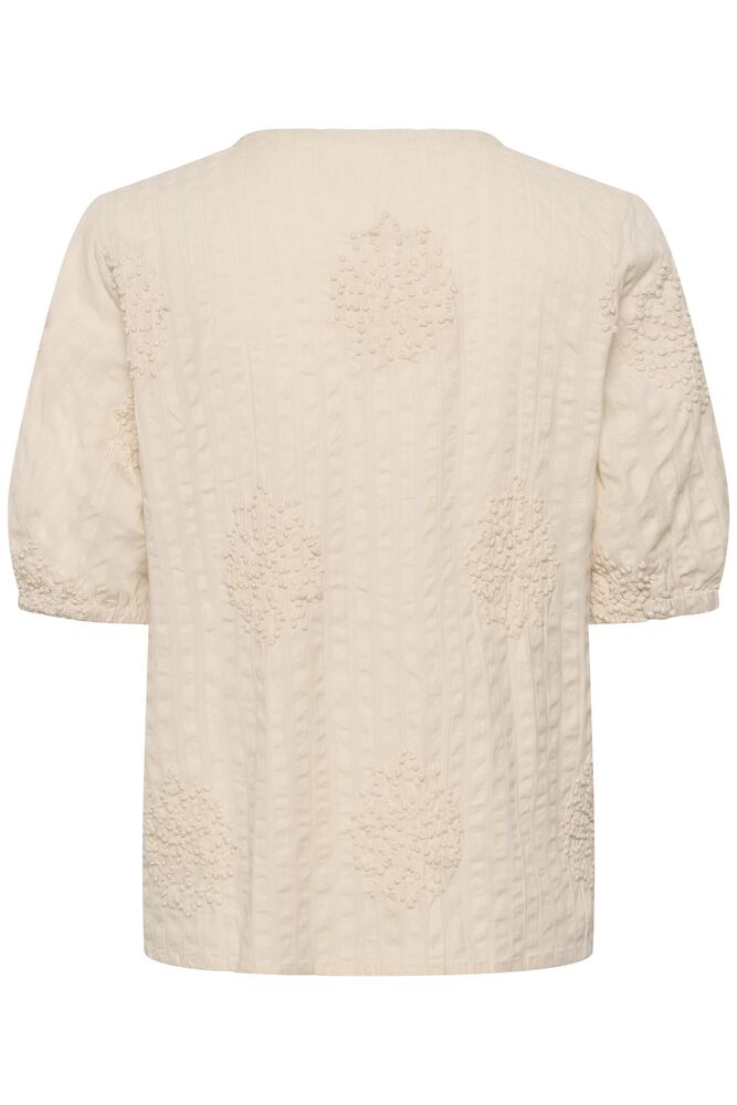 CULTURE Lelau Textured Blouse - Natural