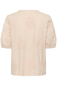 CULTURE Lelau Textured Blouse - Natural
