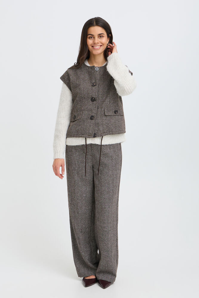 FRANSA Vea Vest - Brown