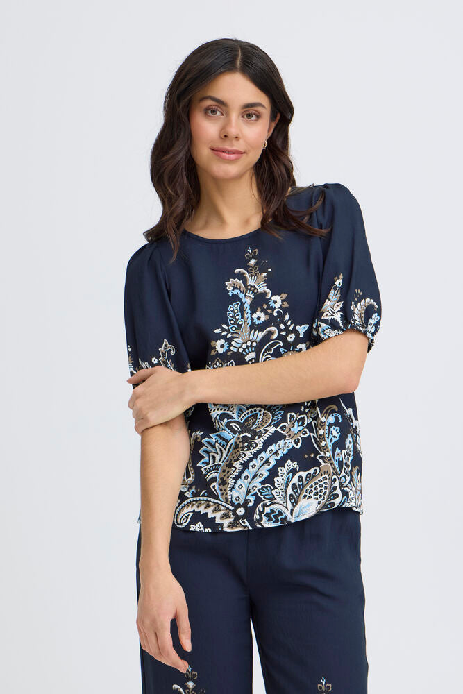 FRANSA Adara Blouse - Navy