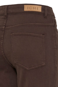 ICHI Ziggy Raven Cropped Jeans - Coffee Bean