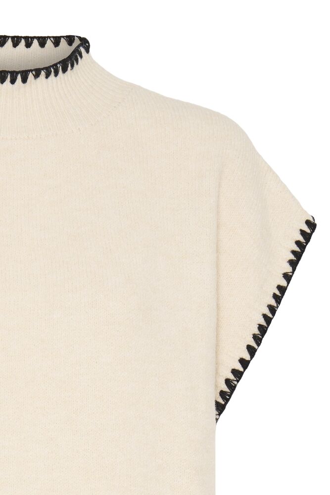 ICHI Sleeveless Jumper - Cream