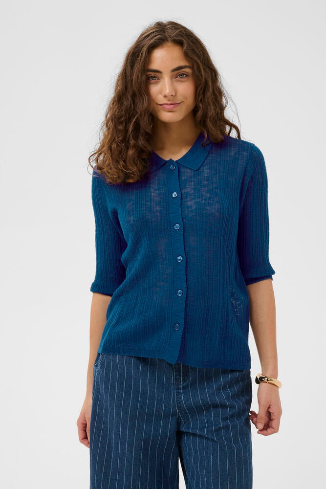CULTURE Augustine Short Sleeve Polo- True Navy