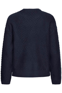 FRANSA Crew Neck Jumper - Navy