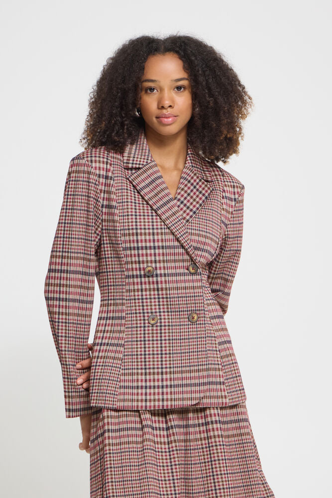 ICHI Kate Checkit Blazer - Check
