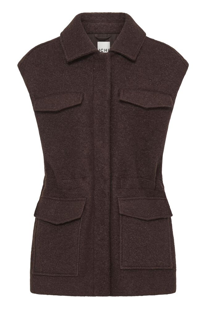ICHI Stipa Waistcoat - Brown
