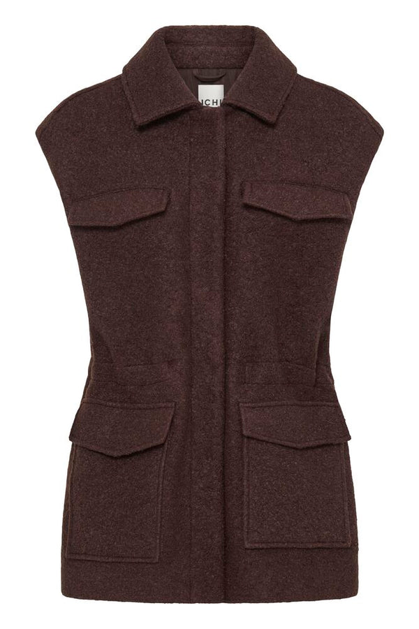 ICHI Stipa Waistcoat - Brown
