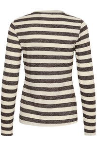 CULTURE Cat Alexandra Striped Top - Brown