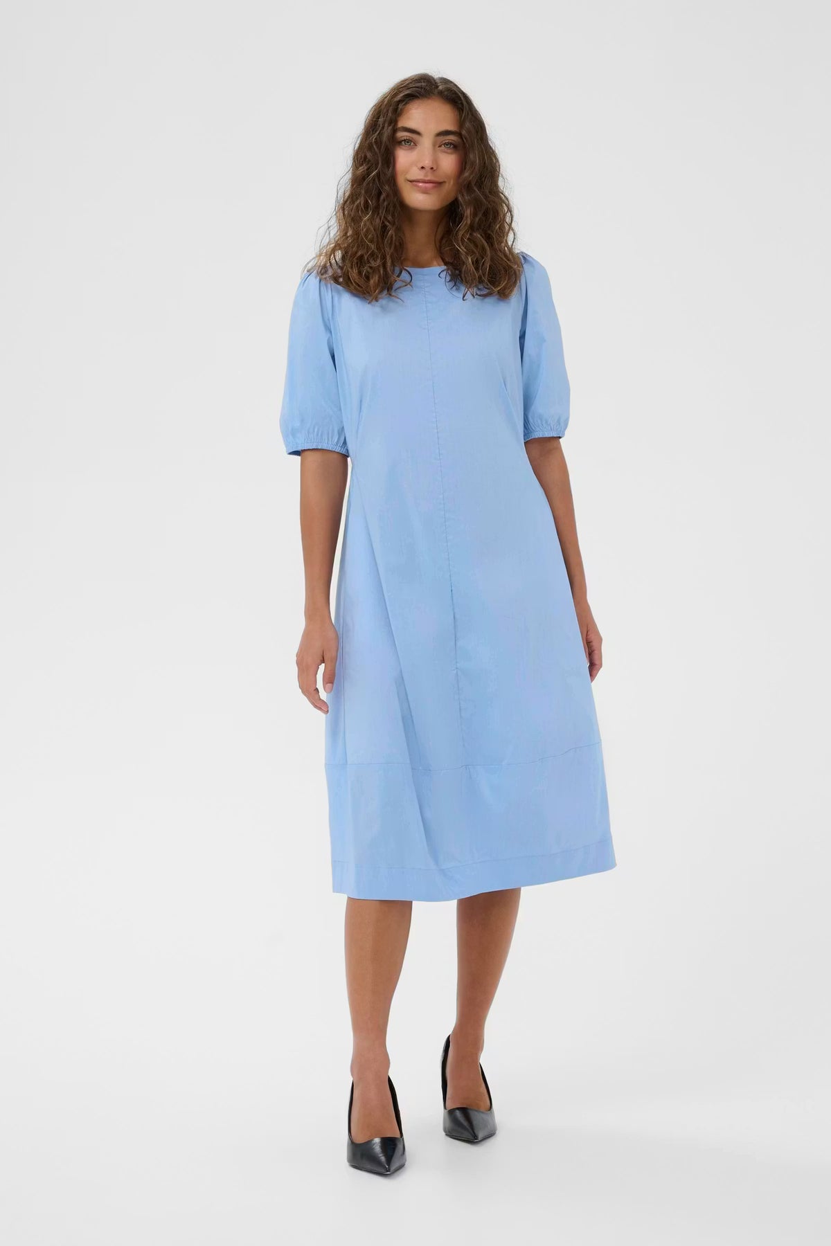 CULTURE Antoinette Short Sleeve Dress- Blue