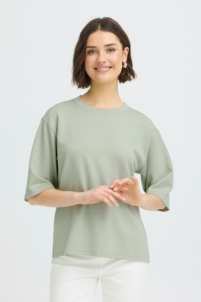 FRANSA Aurora Half Sleeve Sweatshirt - Sage