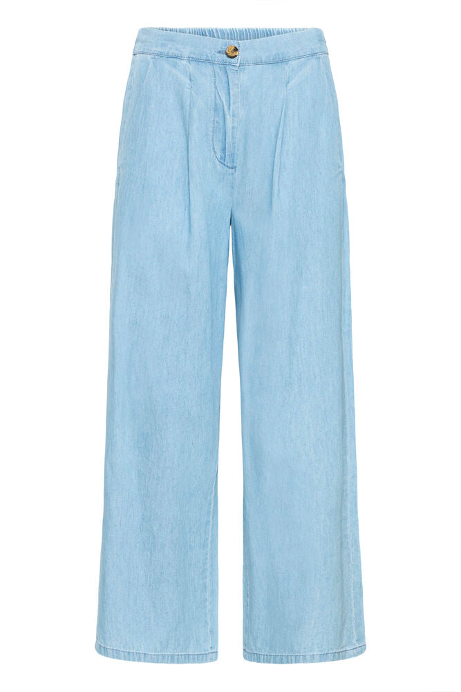ICHI Barcy Carrot Leg Pants - Light Blue
