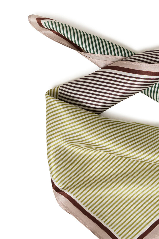 ICHI Eda Silk Scarf - Coffee Bean
