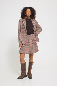 ICHI Kate Check Short Skirt