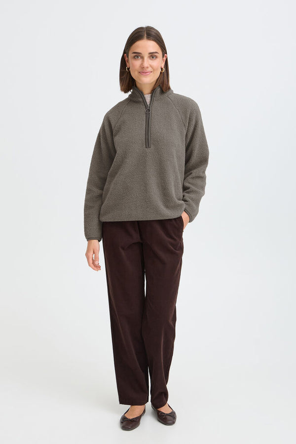FRANSA Tenya Half Zip Fleece - Brown