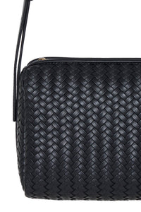 FRANSA Braida Woven Crossbody Bag - Black