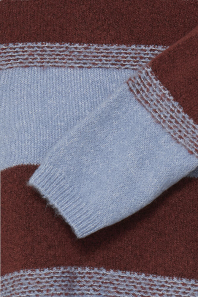 ICHI Edeen Long Sleeve Jumper - Brown Stripe