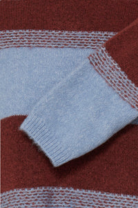 ICHI Edeen Long Sleeve Jumper - Brown Stripe