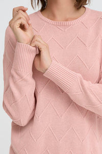 FRANSA Nanni Zig Zag Jumper - Pink