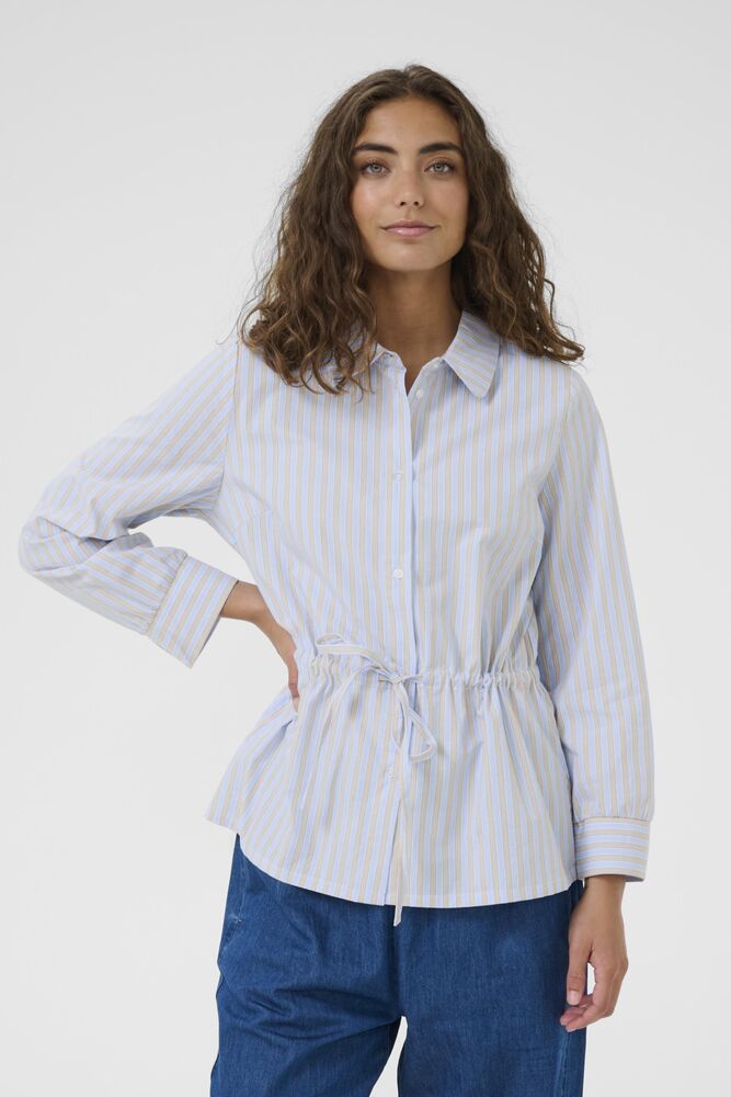CULTURE Elia Striped Shirt - Blue