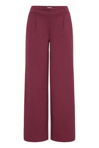 ICHI Kate Wide Leg Trouser - Wine