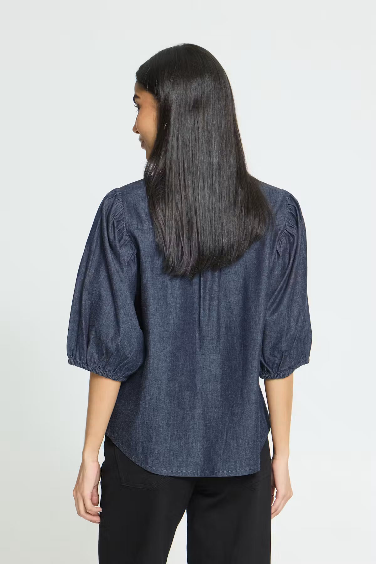ICHI Borgie Shirt - Dark Denim