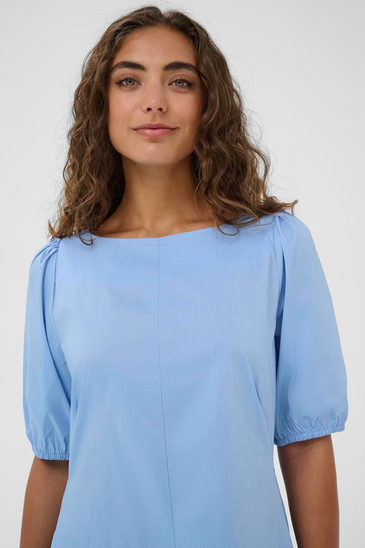 CULTURE Antoinette Short Sleeve Dress- Blue