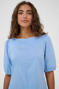 CULTURE Antoinette Short Sleeve Dress- Blue