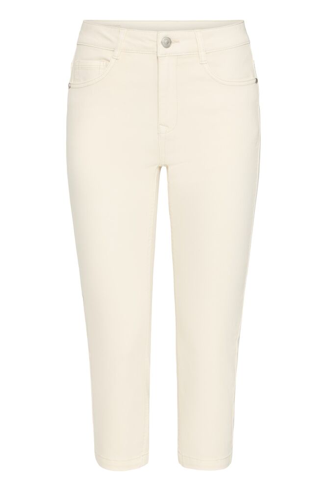 FRANSA Luxe Elli Capri Jeans - Cream
