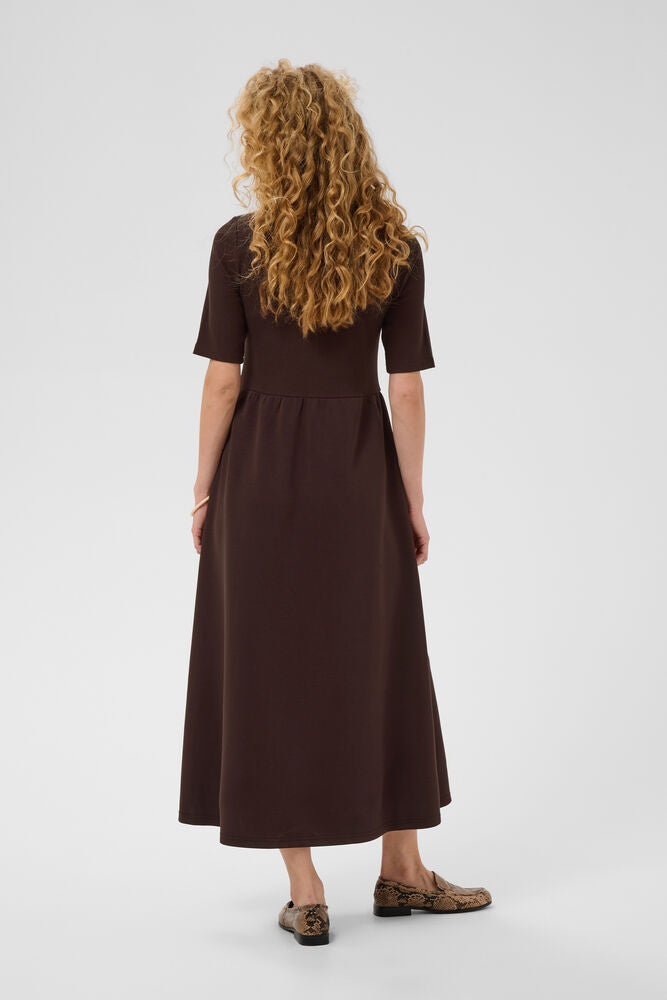 CULTURE Hilde Chabrina Rib Dress - Brown