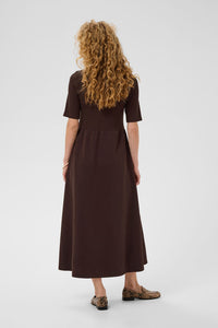 CULTURE Hilde Chabrina Rib Dress - Brown