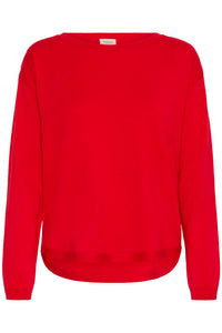 FRANSA Zubasic Round Neck Jumper - Red