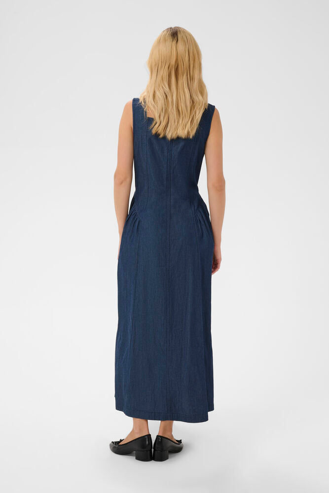 CULTURE Mone Michelle Long Dress - Dark Denim