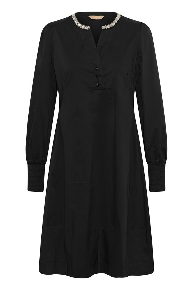 CULTURE Antoinette Dress - Black with Diamonte Trim
