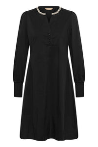 CULTURE Antoinette Dress - Black with Diamonte Trim