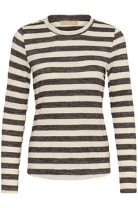 CULTURE Cat Alexandra Striped Top - Brown