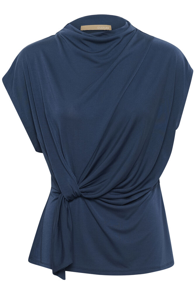 CULTURE Philla Short Sleeve Blouse - Blue