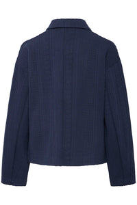ICHI Kate Cable Jacket - Navy