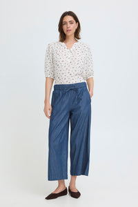 FRANSA Wide Leg Culotte - Denim