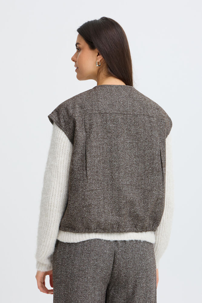 FRANSA Vea Vest - Brown