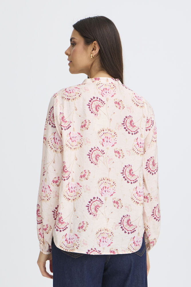 FRANSA Kalia Floral V-Neck Blouse - Pink Print