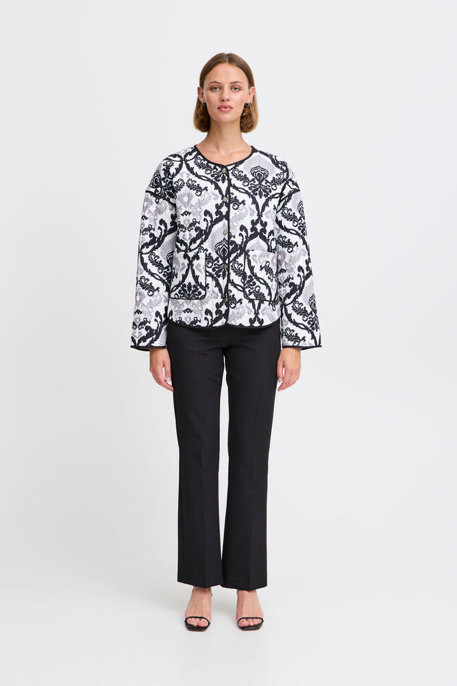ICHI Malini Jacket - Black Print