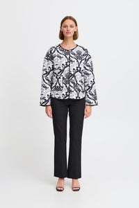 ICHI Malini Jacket - Black Print
