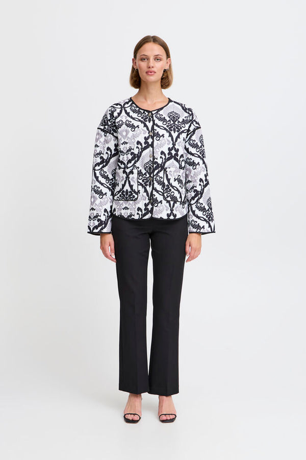 ICHI Malini Jacket - Black Print
